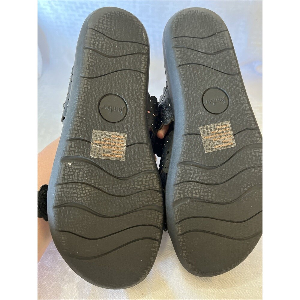 Jambu Odysseus Black Leather Sandals Womens 9.5 NWOT Adjustable Straps Slip On - Picture 5 of 8